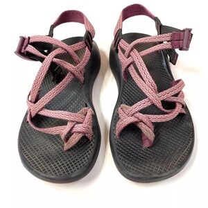Chacos Chaco Womens Sandals Shoes Size 8 W8 Black Purple Strappy #1029